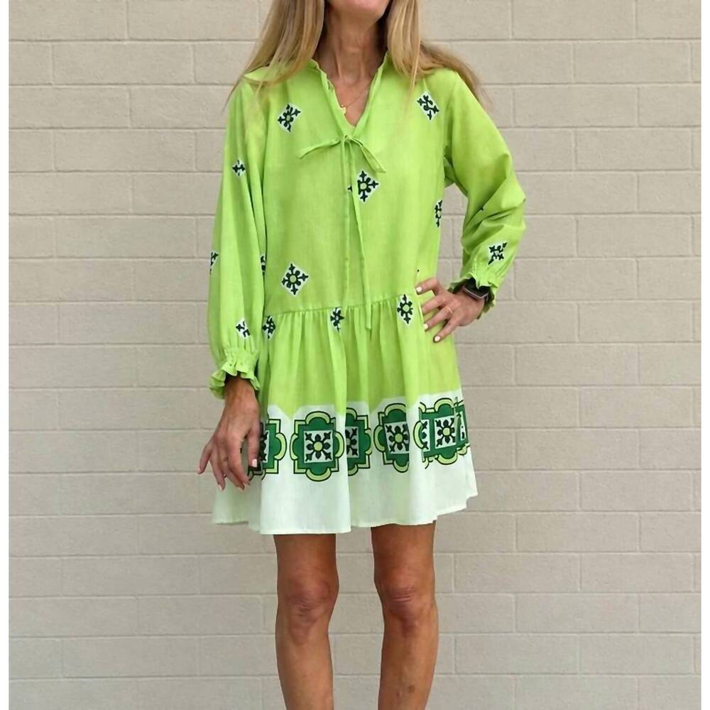 NEW LAVI nino mini dress in green